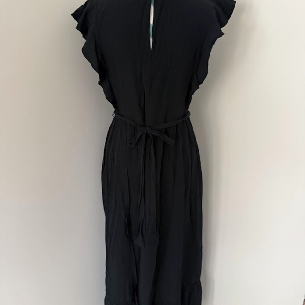 Who What Wear Black Ruffle-Sleeve Maxi Dress - Picture 3 of 5